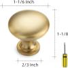 imageRavinte 5 Pack Brushed Brass Solid Kitchen Cabinet Knobs Zinc Alloy Door Knobs Cabinet Hardware Gold Dresser Drawer Handles Drawer Pulls with ScrewdriverAntique