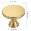 imageRavinte 5 Pack Brushed Brass Solid Kitchen Cabinet Knobs Zinc Alloy Door Knobs Cabinet Hardware Gold Dresser Drawer Handles Drawer Pulls with ScrewdriverCasual