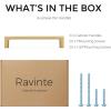 imageRavinte 20 Pack Solid 5 Inch Square Cabinet Handles  Brushed Brass Drawer Pulls  Kitchen Hardware and Handles10
