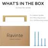 imageRavinte 20 Pack Solid 5 Inch Square Cabinet Handles  Brushed Brass Drawer Pulls  Kitchen Hardware and Handles15
