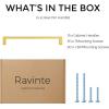 imageRavinte 20 Pack Solid 5 Inch Square Cabinet Handles  Brushed Brass Drawer Pulls  Kitchen Hardware and Handles15