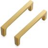 imageRavinte 20 Pack Solid 5 Inch Square Cabinet Handles  Brushed Brass Drawer Pulls  Kitchen Hardware and Handles20