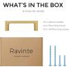 imageRavinte 20 Pack Solid 5 Inch Square Cabinet Handles  Brushed Brass Drawer Pulls  Kitchen Hardware and Handles20