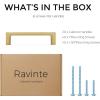 imageRavinte 20 Pack Solid 5 Inch Square Cabinet Handles  Brushed Brass Drawer Pulls  Kitchen Hardware and Handles20