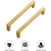 imageRavinte 20 Pack Solid 5 Inch Square Cabinet Handles  Brushed Brass Drawer Pulls  Kitchen Hardware and Handles20