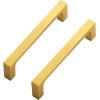 imageRavinte 20 Pack Solid 5 Inch Square Cabinet Handles  Brushed Brass Drawer Pulls  Kitchen Hardware and Handles20