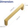imageRavinte 20 Pack Solid 5 Inch Square Cabinet Handles  Brushed Brass Drawer Pulls  Kitchen Hardware and Handles20