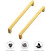 imageRavinte 20 Pack Solid 5 Inch Square Cabinet Handles  Brushed Brass Drawer Pulls  Kitchen Hardware and Handles20