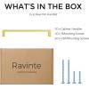 imageRavinte 20 Pack Solid 5 Inch Square Cabinet Handles  Brushed Brass Drawer Pulls  Kitchen Hardware and Handles20