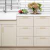 imageRavinte 20 Pack Solid 5 Inch Square Cabinet Handles  Brushed Brass Drawer Pulls  Kitchen Hardware and Handles20