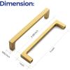 imageRavinte 20 Pack Solid 5 Inch Square Cabinet Handles  Brushed Brass Drawer Pulls  Kitchen Hardware and Handles20