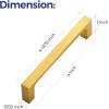 imageRavinte 20 Pack Solid 5 Inch Square Cabinet Handles  Brushed Brass Drawer Pulls  Kitchen Hardware and Handles20
