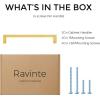 imageRavinte 20 Pack Solid 5 Inch Square Cabinet Handles  Brushed Brass Drawer Pulls  Kitchen Hardware and Handles20