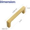 imageRavinte 20 Pack Solid 5 Inch Square Cabinet Handles  Brushed Brass Drawer Pulls  Kitchen Hardware and Handles20