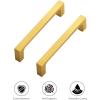 imageRavinte 20 Pack Solid 5 Inch Square Cabinet Handles  Brushed Brass Drawer Pulls  Kitchen Hardware and Handles20