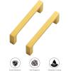 imageRavinte 20 Pack Solid 5 Inch Square Cabinet Handles  Brushed Brass Drawer Pulls  Kitchen Hardware and Handles20