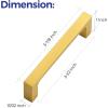 imageRavinte 20 Pack Solid 5 Inch Square Cabinet Handles  Brushed Brass Drawer Pulls  Kitchen Hardware and Handles20