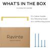 imageRavinte 20 Pack Solid 5 Inch Square Cabinet Handles  Brushed Brass Drawer Pulls  Kitchen Hardware and Handles25