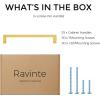 imageRavinte 20 Pack Solid 5 Inch Square Cabinet Handles  Brushed Brass Drawer Pulls  Kitchen Hardware and Handles25