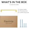 imageRavinte 20 Pack Solid 5 Inch Square Cabinet Handles  Brushed Brass Drawer Pulls  Kitchen Hardware and Handles30