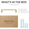 imageRavinte 20 Pack Solid 5 Inch Square Cabinet Handles  Brushed Brass Drawer Pulls  Kitchen Hardware and Handles30