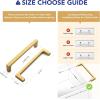 imageRavinte 20 Pack Solid 5 Inch Square Cabinet Handles  Brushed Brass Drawer Pulls  Kitchen Hardware and Handles5