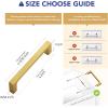 imageRavinte 20 Pack Solid 5 Inch Square Cabinet Handles  Brushed Brass Drawer Pulls  Kitchen Hardware and Handles5