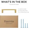 imageRavinte 20 Pack Solid 5 Inch Square Cabinet Handles  Brushed Brass Drawer Pulls  Kitchen Hardware and Handles5