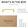 imageRavinte 20 Pack Solid 5 Inch Square Cabinet Handles  Brushed Brass Drawer Pulls  Kitchen Hardware and Handles5